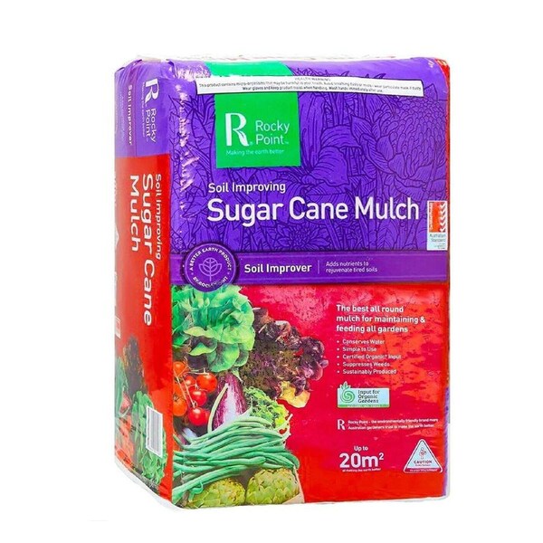 Sugar Cane Mulch Organic Quality Large 20m2 Bale Garden Soil Improver Sugarcane