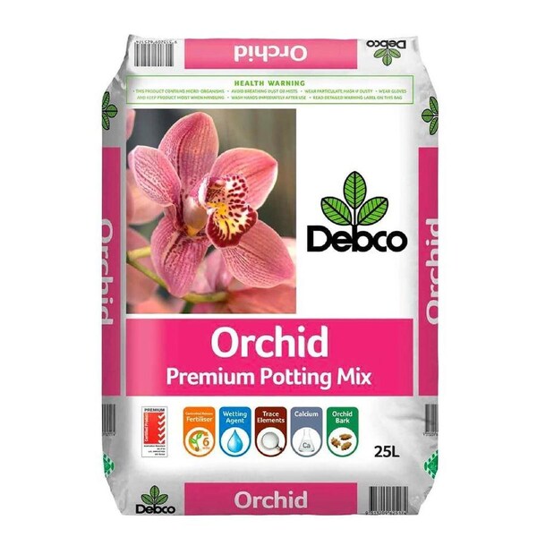 Debco 25L Orchid Premium Potting Mix Fertiliser Tub Garden Pot Plants Soil PRO