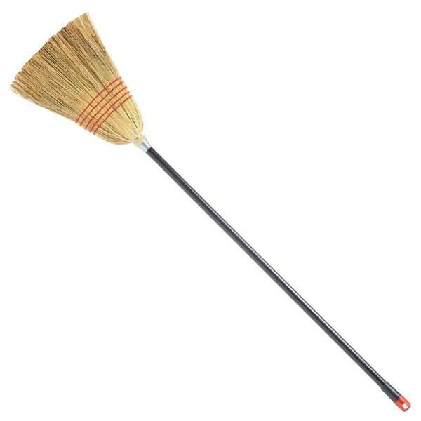 Broom Millet Straw 5 Tie PRO Quality Outdoor Indoor & Tuff Metal Handle 6699524