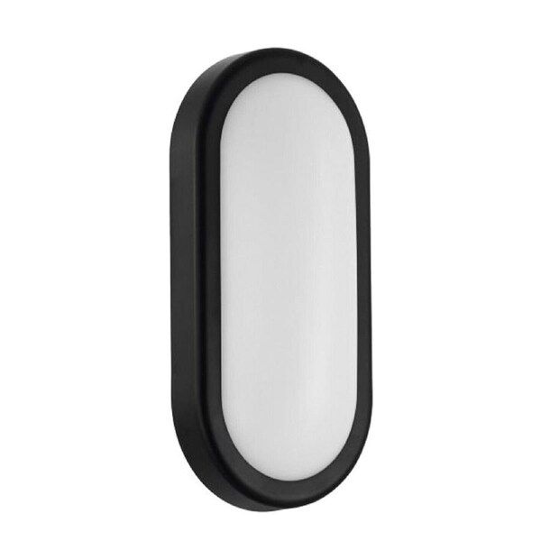 HPM LED Light Bunker Slim Black 7W Outdoor Security Weather Resistant PRO