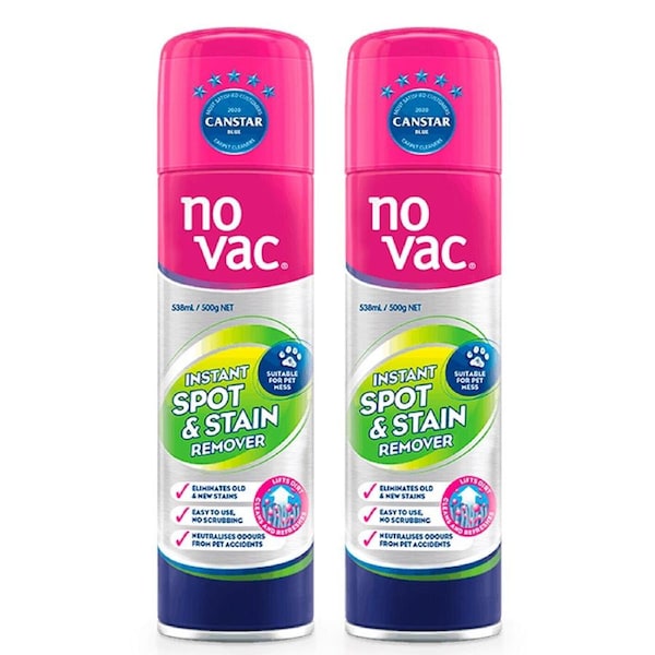 2x No Vac Carpet Spot Stain Spray Remover 500g Rug Mat Cleaner Pro Upholstery