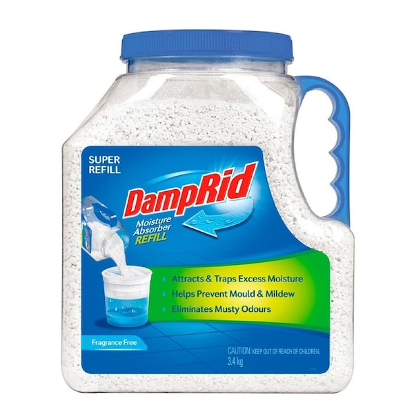 2x DampRid Refill Moisture Absorber 3.4kg Damp Rid HUGE Mould Odour Kill (6.8kg)