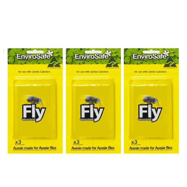 9x Envirosafe® Fly Attractant Refill Sachets for JUMBO Fly Trap Station 3x3PACK