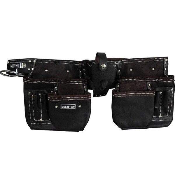 Leather Nail Bag 11 Pocket Medaltech PRO Tool Pouch Carpenter Riggers Tuff Med