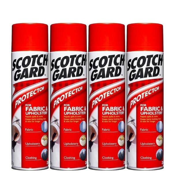 4x 3M Scotchgard Fabric Upholstery Protector Spray 350G Can Scotch Guard Repel