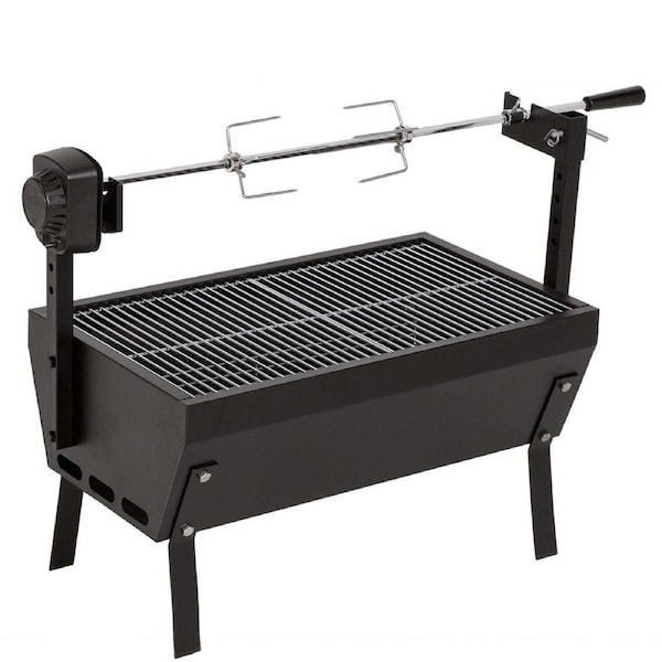 Spit Roaster Rotisserie BBQ Full Size Charcoal Grill Quality Heavy Duty 650mm