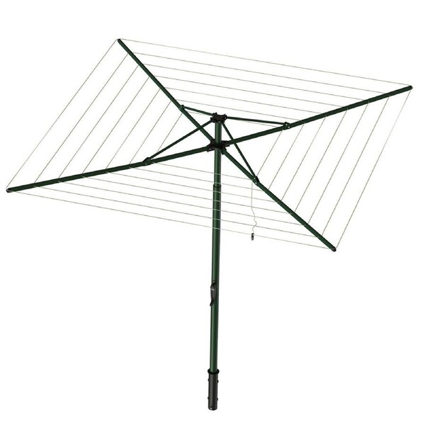 Clothesline Rotary 40 Hoist Everyday Folding Fold Down Clothes Line 40Mtr Green