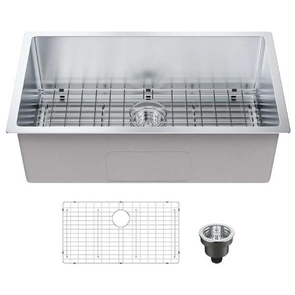 30 Meter Undermount Stainless Steel Kitchen Sink with Deep Bowl and Noise Reduction