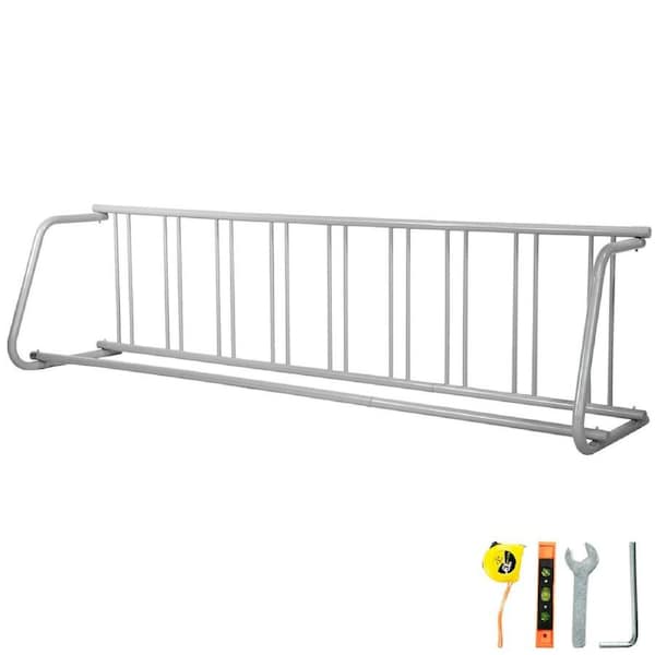 9-Bike Capacity Single-Sided Floor Rack for Indoor/Outdoor Storage