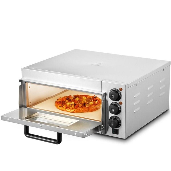 14" Electric Countertop Pizza Oven with Precision Temp Control & Fast Heating