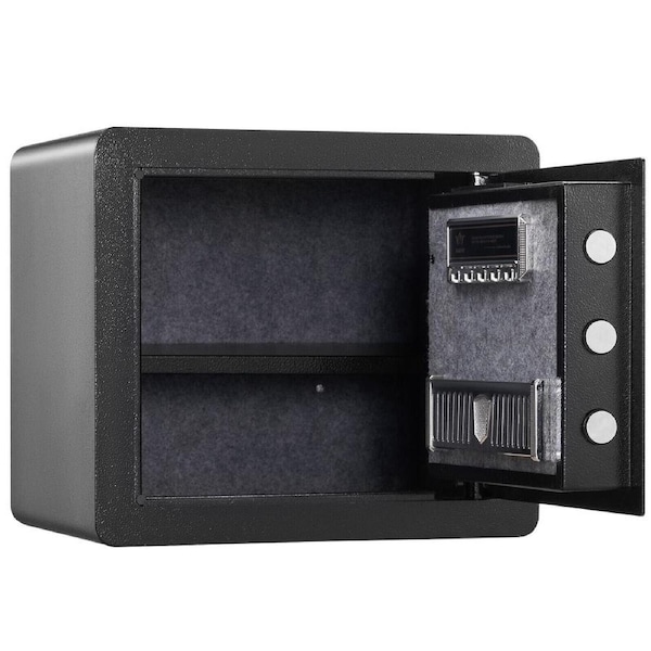 1.2 Cubic Feet Steel Safe with Dual Lock System and Alarm Protection