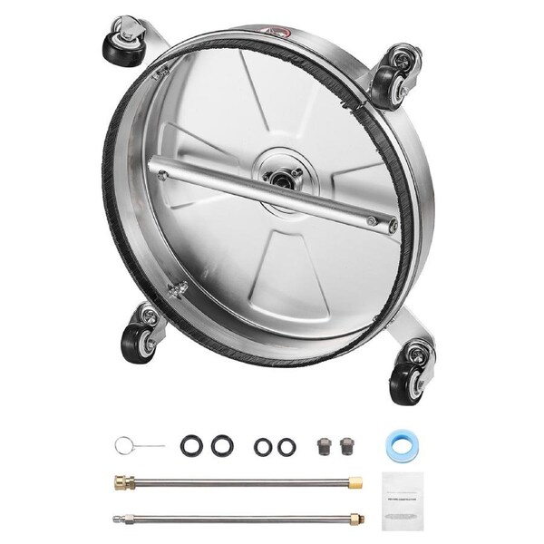 16.5" Surface Cleaner for Pressure Washers, 4000 PSI Max, with 4 Wheels