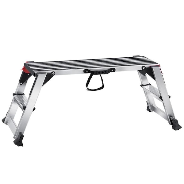Aluminum Folding Work Platform - 660lbs Capacity, Non-Slip Surface, Portable