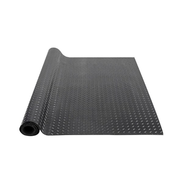 Versatile Diamond-Plate Rubber Flooring Roll for Garage and Multi-Use Protection