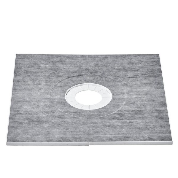 Waterproof Shower Curb Tray Kit with Central Drain - 914x914mm, Thickened Design