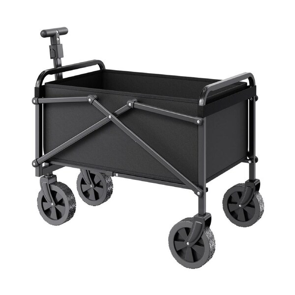 Collapsible Heavy-Duty Folding Wagon Cart with 200lbs Capacity for All Terrains