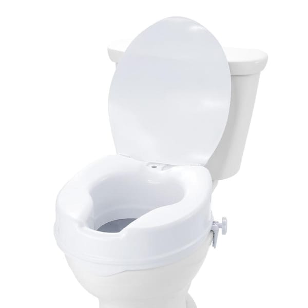 4" Universal Raised Toilet Seat Riser for Comfort and Safety