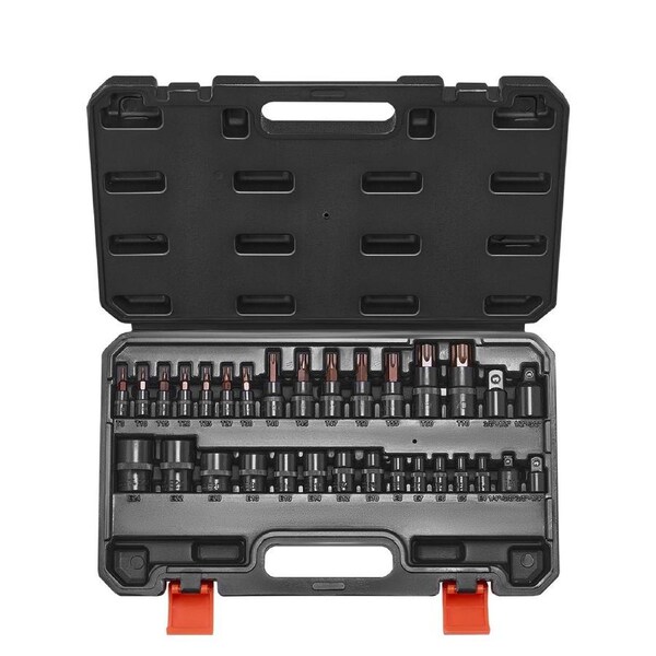 31-Piece Torx and External Socket Set with Storage Case - T8-T70, E4-E24