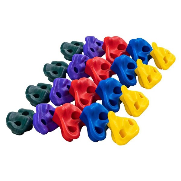 Kids Outdoor Ninja Tree Climbing Kit with 20 Holds and 6 Ratchet Straps