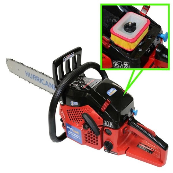 Perla Barb 62cc V4 Chainsaw with easy start with 16" bar and chain