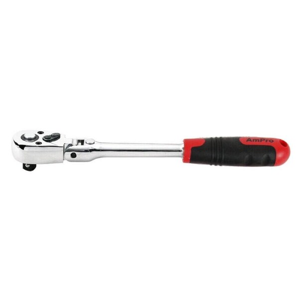 Ampro 3/8" Drive Flex Head Ratchet T29857 – Chrome Vanadium Steel Construction
