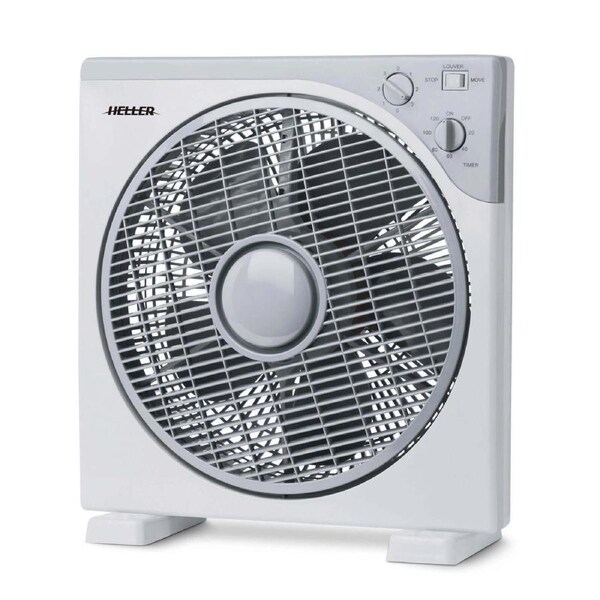 Heller 30cm Box Fan HBOX30 – 3 Speed Settings, Safety Fan Guard & Stable Base