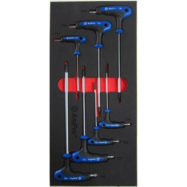 Ampro T Handle Star Wrench Set 7 Piece TS32898