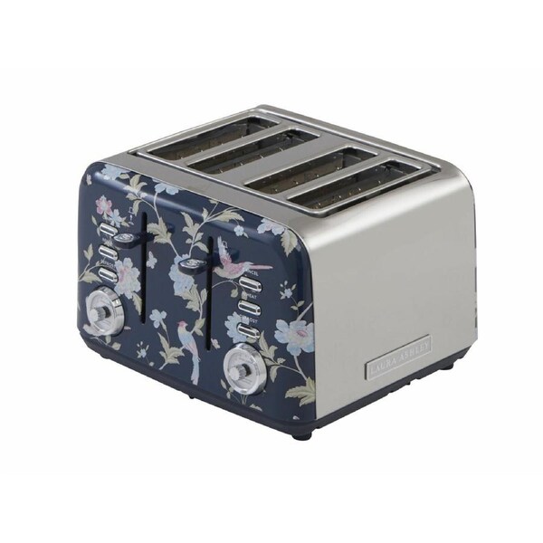 Laura Ashley Elveden 4 Slice Toaster Navy Blue SBT583BS