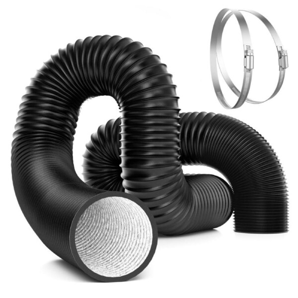 4 Inch 8 Ft Flexible Aluminium Air Ducting Dryer Vent Hose Non-Insulated