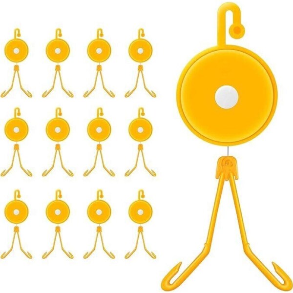 12 Pcs Plant Yoyo Hanger Retractable w/stopper for Grow Tent Room Garden