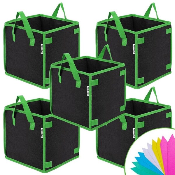 5 Pack 3 Gallon Plant Grow Bag Potato Fabric Pot Breathable Planter Bag