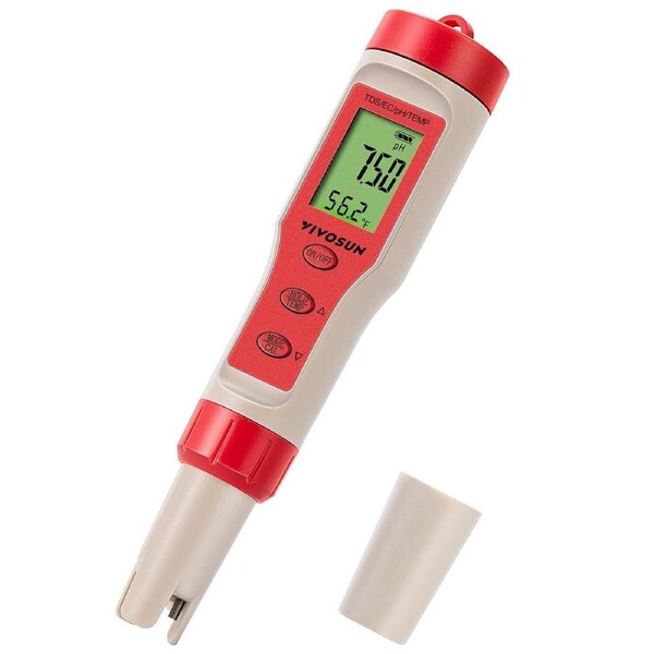 4-in-1 PH Meter Digital PH Tester Pen with PH/TDS/EC/Temp Function
