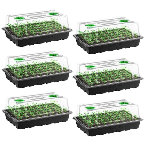 6-Pack x 40 Cells Seed Starter Trays Propagation Tray for Planting Seeds