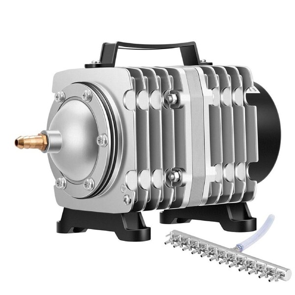 Commercial Air Pump Oxygen Pump 55W 12 Outlets Oxygen Aqua Fountain Pond