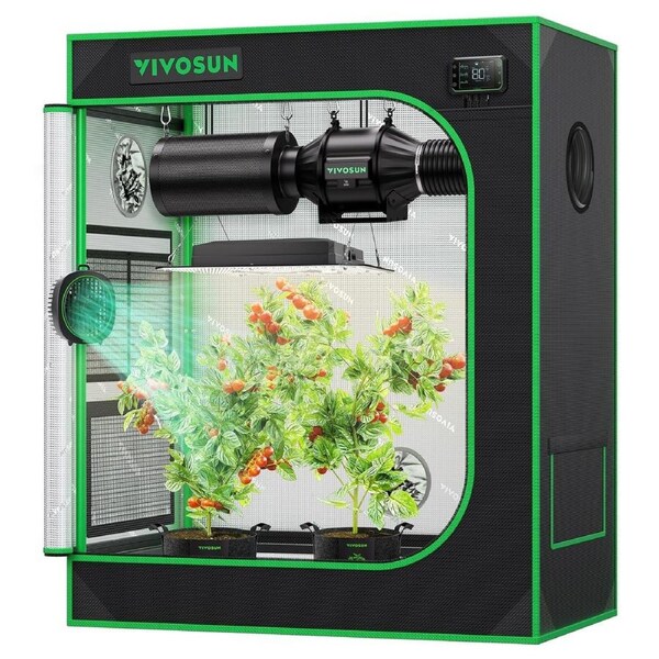 Grow Tent 75x45x90cm Indoor Hydroponics 600D Oxford Plant Grow System