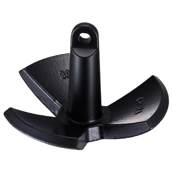 30 LB Black Vinyl-Coated Mushroom River Anchor for Boats Up to 30 Feet