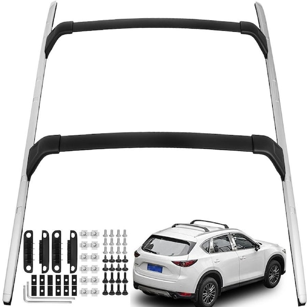 Mazda CX-5 Roof Rack Cross Bars & Rails, 2017-2020, 165 lbs Capacity