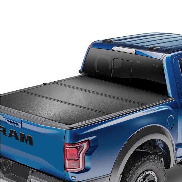 Tri-Fold Truck Bed Cover with LED Light for 2015-2024 Ford F-150, 6.5' Bed