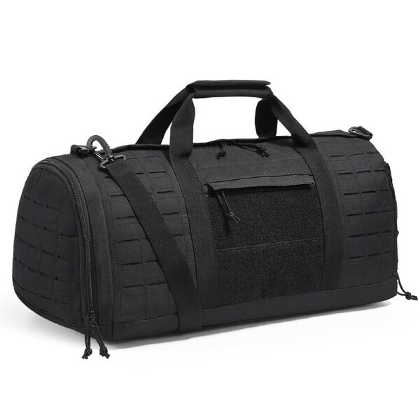 45L Tactical Duffle Bag with Molle, Shoe Storage, Waterproof & Durable Design