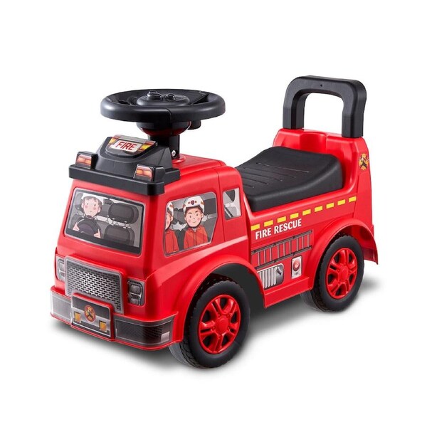 Toddler Push Ride-On Car with Music and Storage, Ages 1-3, Red