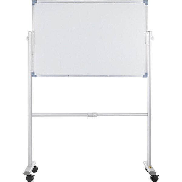 Double-Sided Mobile Magnetic Whiteboard 60x90cm with Rotatable Dry Erase Surface