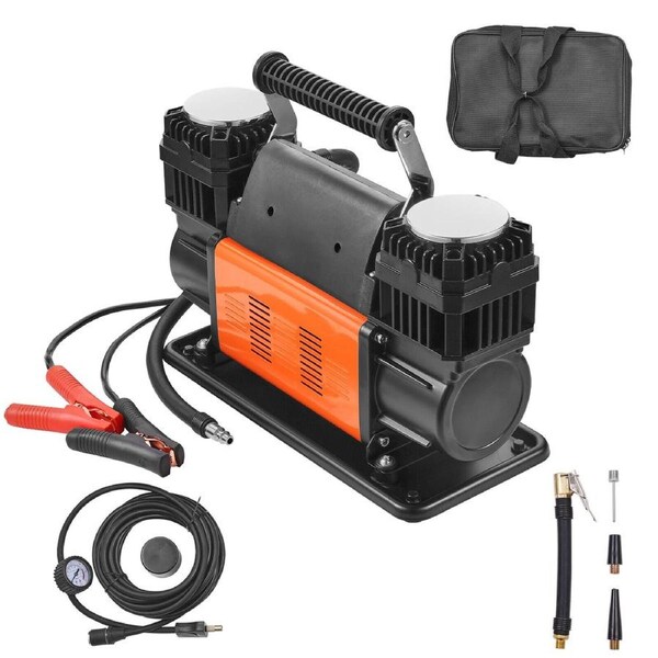 Portable Dual-Cylinder 12V Tire Inflator with 150PSI Air Compressor, Fast Inflation