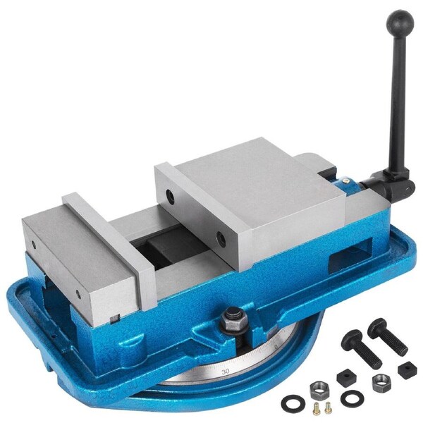 5 Inch Milling Machine Vise with 360° Swivel Base & Precision Lockdown