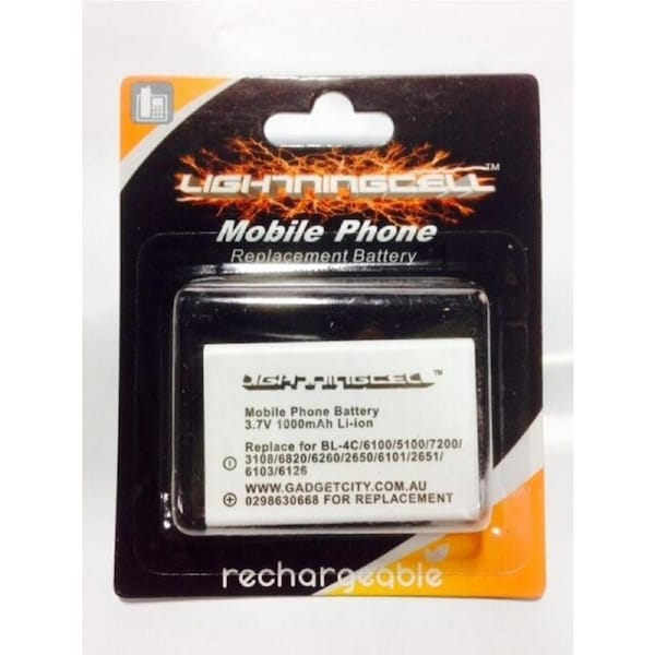 NOKIA REPLACEMENT BL4C BL-4C REPLACEMENT BATTERY 1006 1202 1265 1325 1661 6101