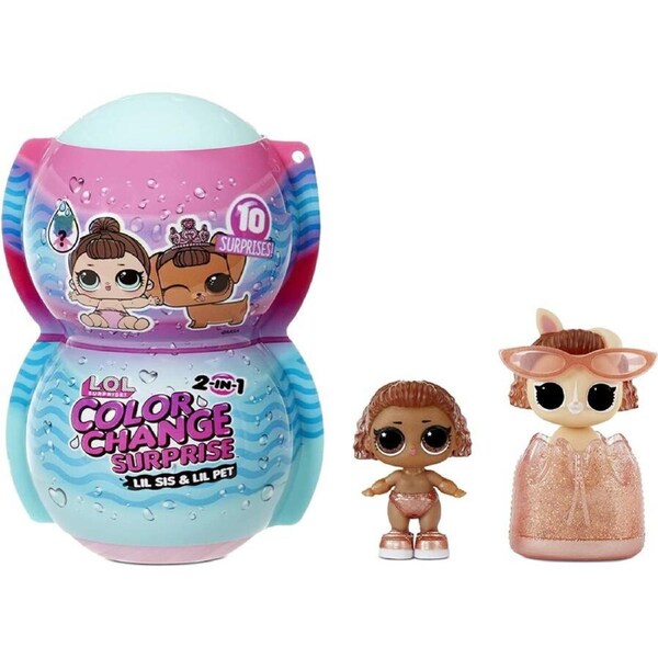 LOL Surprise Me & My Lil Sis + Lil Pet Color Change Surprise with 10 Surprises - Assorted*