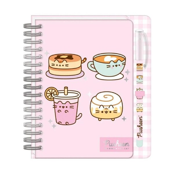 Pusheen The Cat Breakfast Club A5 Notebook with Pen & Sticky Note