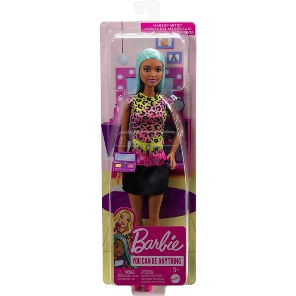 Barbie You Can Be Anything Makeup Artist Doll With Teal Hair HKT66