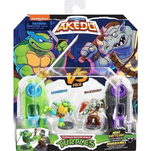 Legends Of Akedo Teenage Mutant Ninja Turtles Versus Pack Leonardo Vs Rocksteady