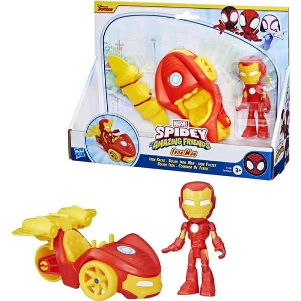 Marvel Spidey and His Amazing Friends Iron Man - Iron Racer Set