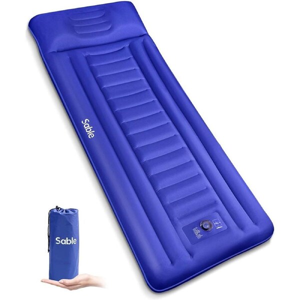 Sable Camping Sleeping Pad Self Inflating Camping Mat with Built-in Pillow & Pump